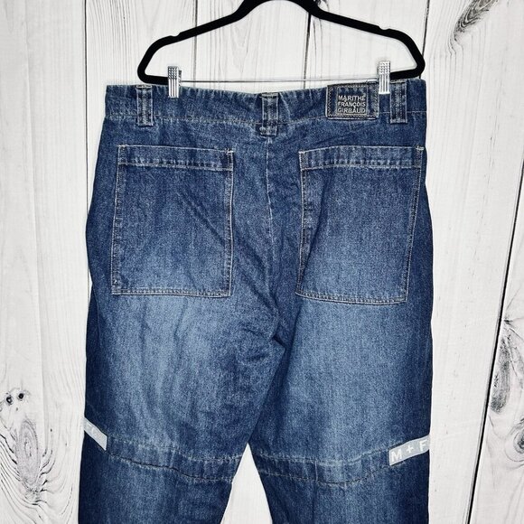 Vtg Marithe Francois Girbaud Denim Jeans Sz 42x35 Y2K Baggy Blue Shuttle Tape - Picture 13 of 16